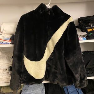 Nike Faux Fur Swoosh Jacket